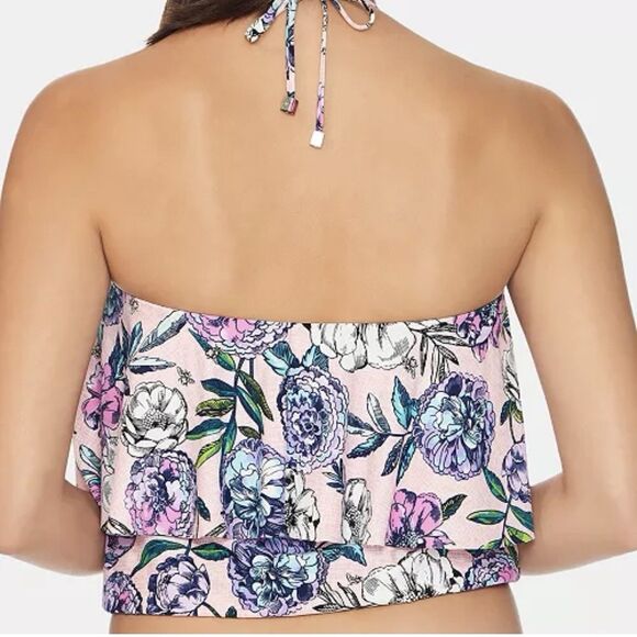 Vera Bradley Floral Halter Tankini Swimsuit 2-Piece Women’s Size L (12/14) - Picture 4 of 7